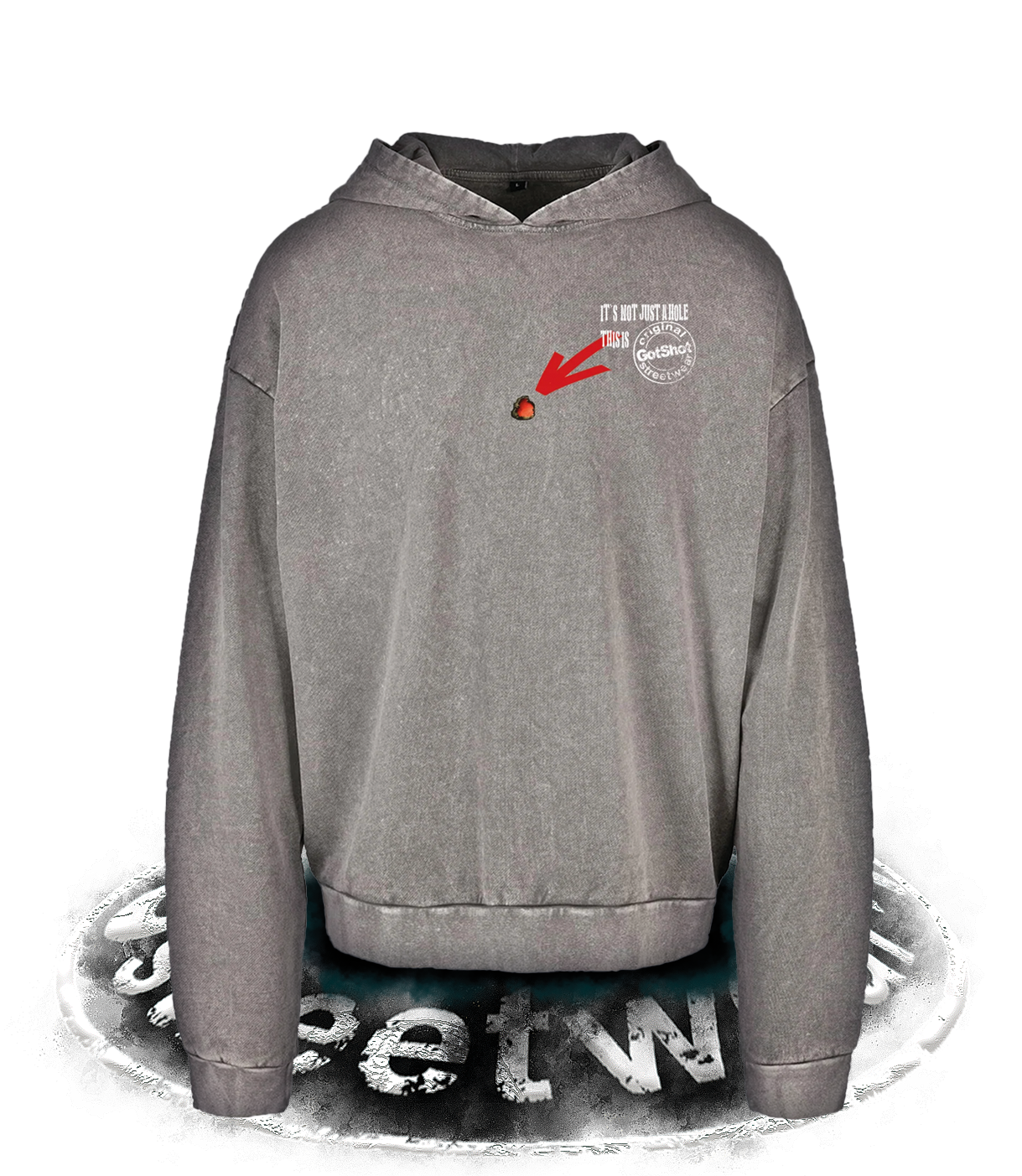 NOT JUST A HOLE GENTLEMEN ACID WASHED HOODIE