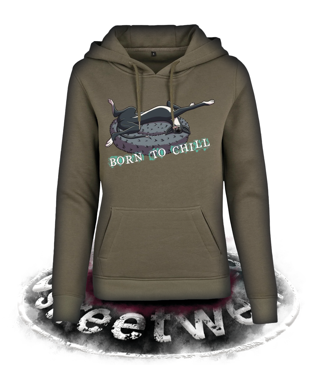 BORN TO CHILL LADIES HOODIE